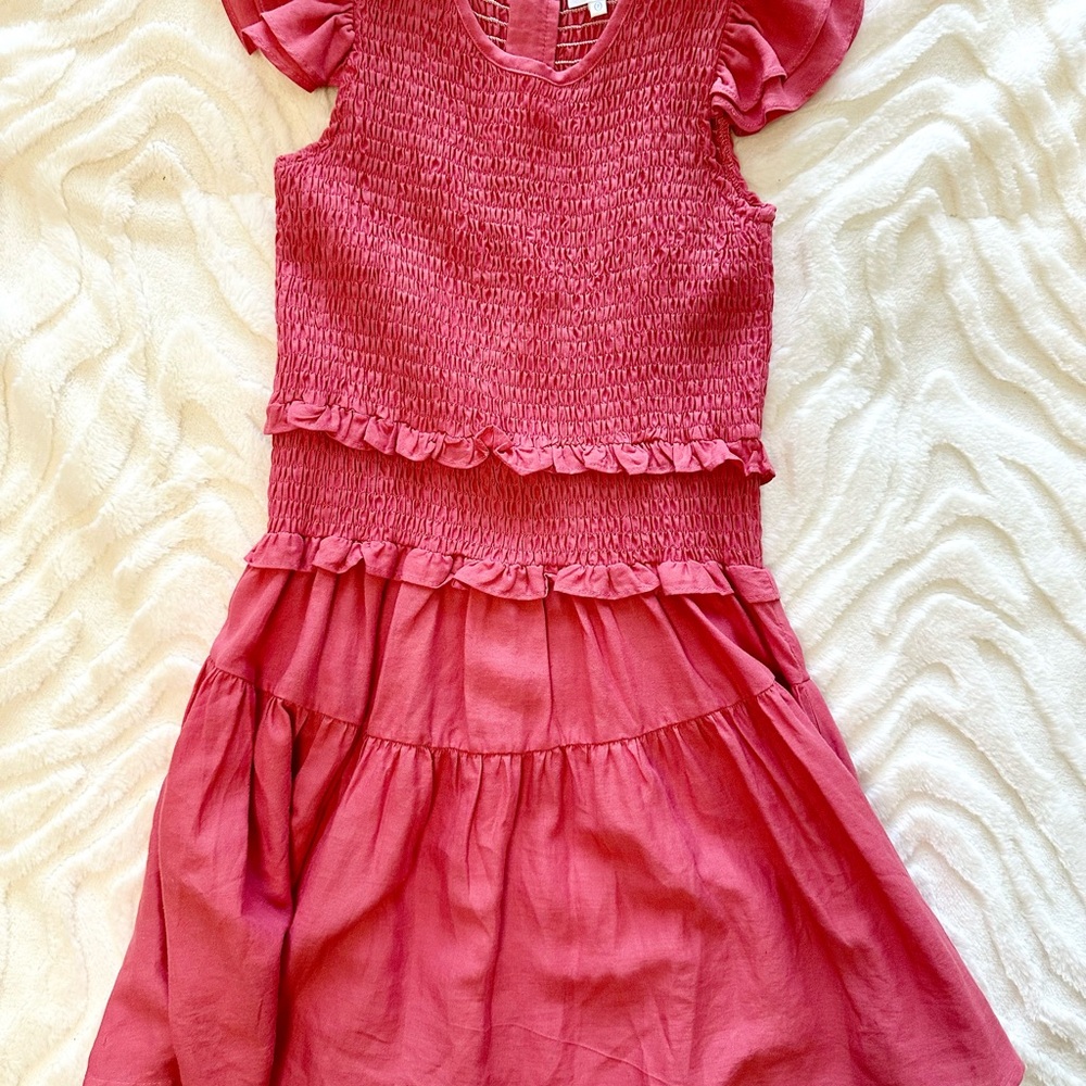 Adorable Pink Ruffled Kids Dress
